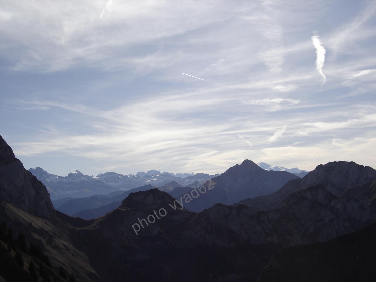 chablais - dents du midi au lever du soleil